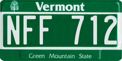 VT license plate NFF712