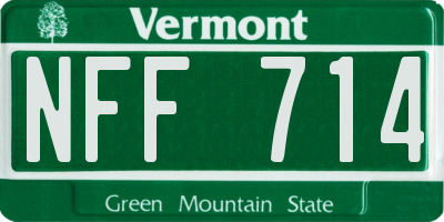 VT license plate NFF714