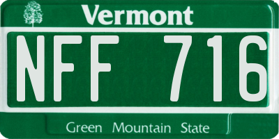 VT license plate NFF716