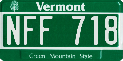 VT license plate NFF718