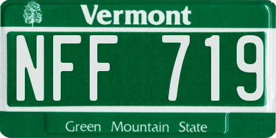VT license plate NFF719