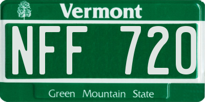 VT license plate NFF720