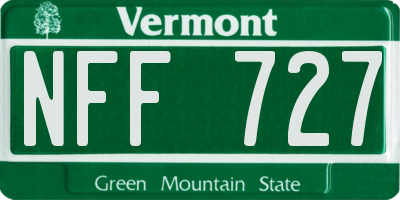 VT license plate NFF727