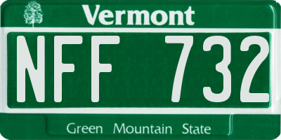 VT license plate NFF732