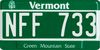 VT license plate NFF733