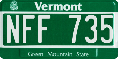 VT license plate NFF735