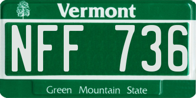 VT license plate NFF736