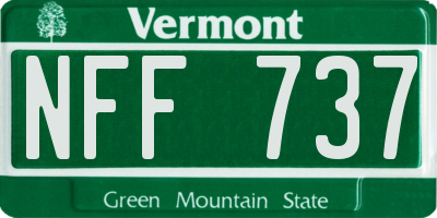 VT license plate NFF737