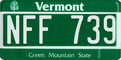 VT license plate NFF739