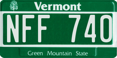 VT license plate NFF740