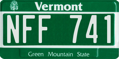 VT license plate NFF741
