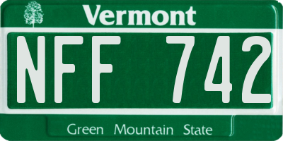 VT license plate NFF742