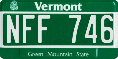 VT license plate NFF746