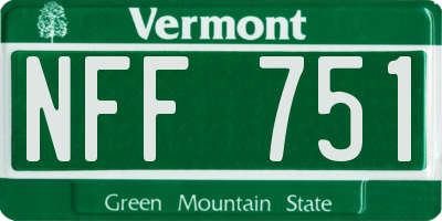 VT license plate NFF751
