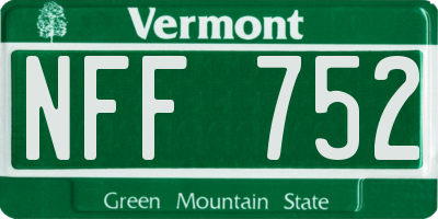 VT license plate NFF752