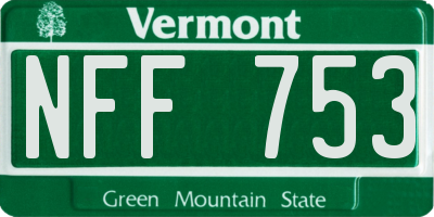 VT license plate NFF753