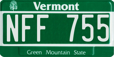 VT license plate NFF755