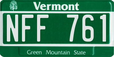 VT license plate NFF761