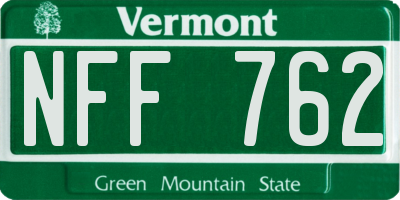 VT license plate NFF762