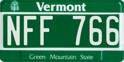 VT license plate NFF766