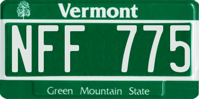 VT license plate NFF775
