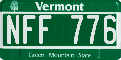 VT license plate NFF776
