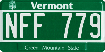 VT license plate NFF779