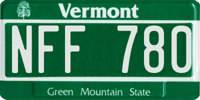 VT license plate NFF780