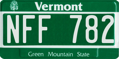 VT license plate NFF782