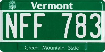 VT license plate NFF783