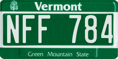 VT license plate NFF784