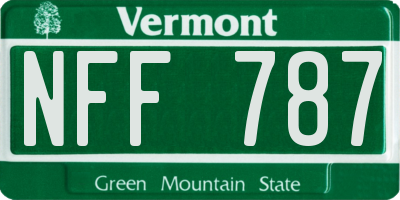 VT license plate NFF787