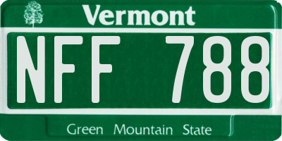 VT license plate NFF788