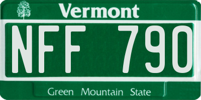 VT license plate NFF790