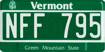 VT license plate NFF795