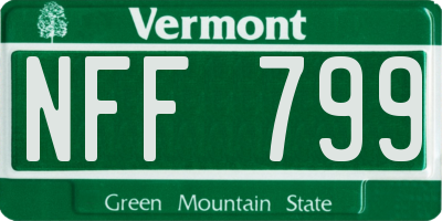 VT license plate NFF799