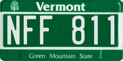 VT license plate NFF811