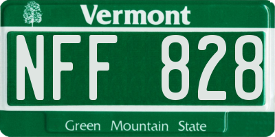 VT license plate NFF828
