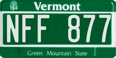 VT license plate NFF877