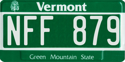 VT license plate NFF879