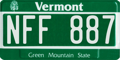 VT license plate NFF887