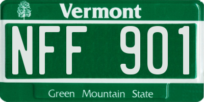 VT license plate NFF901