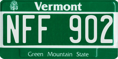 VT license plate NFF902