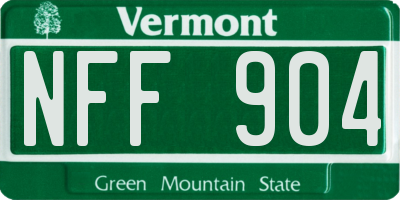 VT license plate NFF904