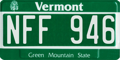VT license plate NFF946