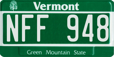 VT license plate NFF948