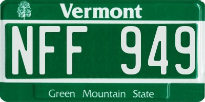 VT license plate NFF949