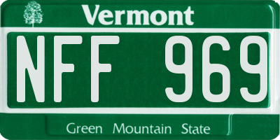 VT license plate NFF969