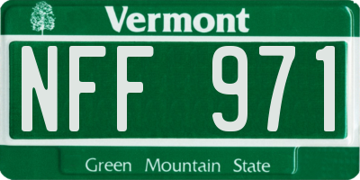 VT license plate NFF971