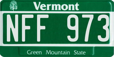 VT license plate NFF973